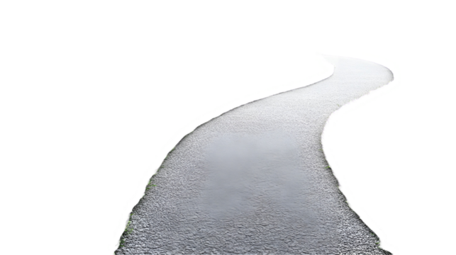 Serene Waterway Winding River Path, Tranquil Nature Scene