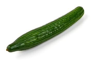 Fresh cucumber, isolated on white background.