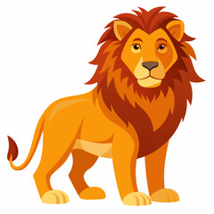 lion cartoon isolated on white