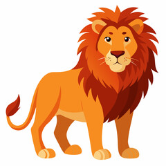 lion cartoon isolated on white