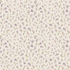 Fototapeta premium Seamless floral pattern background in pastel colors for design projects and copy space