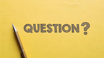 question mark on paper
