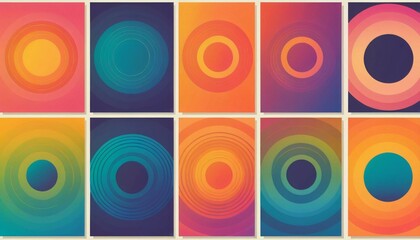 set of colorful banners