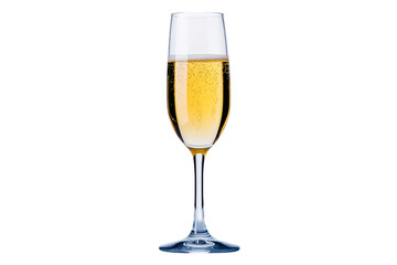 one glasses of champagne isolated