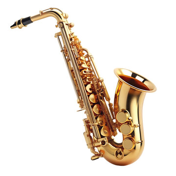 saxophone isolated on white