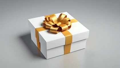 gift box with golden ribbon