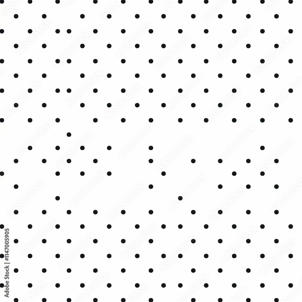 Fototapete Pattern of black dots on white background creating a simple yet effective design suitable for various artistic applications. Generative AI