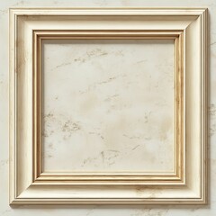 Fototapeta premium Ornate frame, textured off-white background.