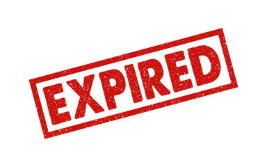 Expired red ink rubber stamp sign symbol seal badge dusty grunge effect outdated product timeup store tag vignette
