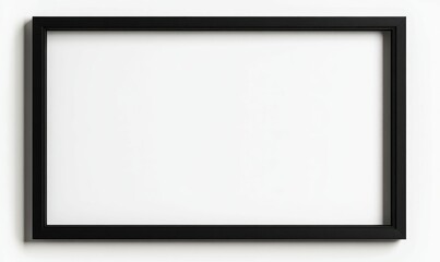 Blank rectangular picture frame, black border.