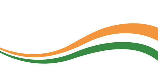 Obraz premium Flag of India illustration wave style
