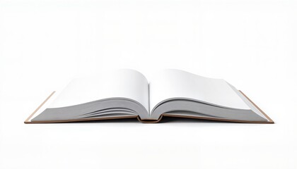 Obraz premium Open book mockup isolated on white surface