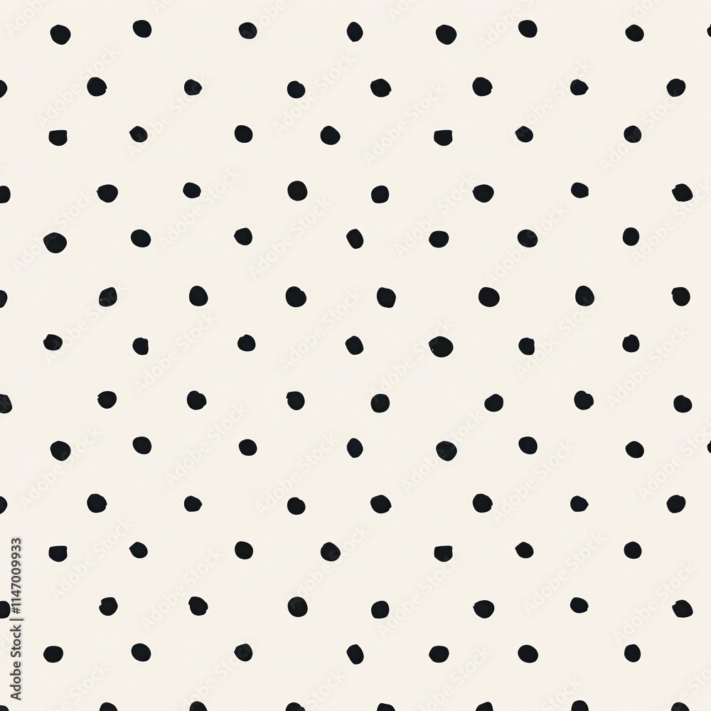 Aufkleber black dots on a light background create a playful and modern pattern suitable for various design pro