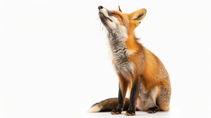 Fototapeta premium Relaxed Red Fox Savoring the Moment with Closed Eyes