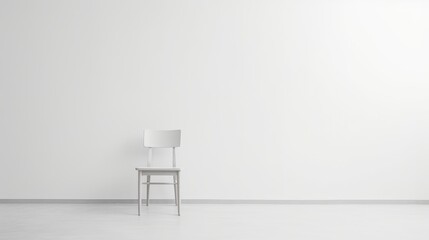 Modern chair in empty room