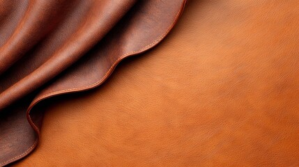 A close up shot of a brown leather texture