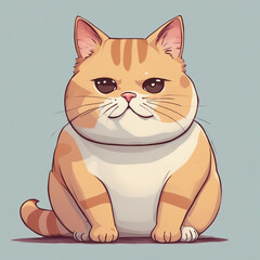 Obraz premium cute fat cat