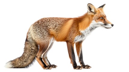 Fototapeta premium Alert Red Fox Standing Gracefully
