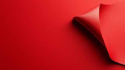 A red sheet of paper on a red background