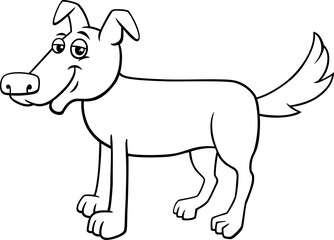 funny cartoon dog comic animal character coloring page
