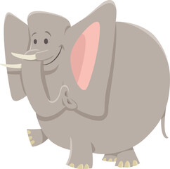 funny cartoon elephant wild animal character