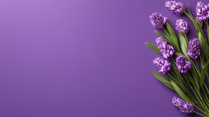 Fototapeta premium A bunch of purple flowers on a purple background