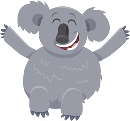 happy cartoon koala bear animal character