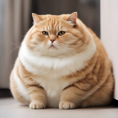 Obraz premium cute fat cat
