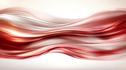 A red and white abstract background with wavy lines