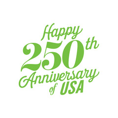 Fototapeta premium Happy 250th anniversary of USA type cast artworks typography,silhouette vector art illustration