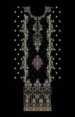 Indian Embroidery Neck and Border Design, Pattern, Patch, Embroidery Designs, Women Shirt Designs, Embroidery Allover Designs Embroidery Illustration, for Textile Clothing Design Manual artwork