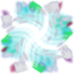 An abstract transparent psychedelic burst vignette design element overlay.