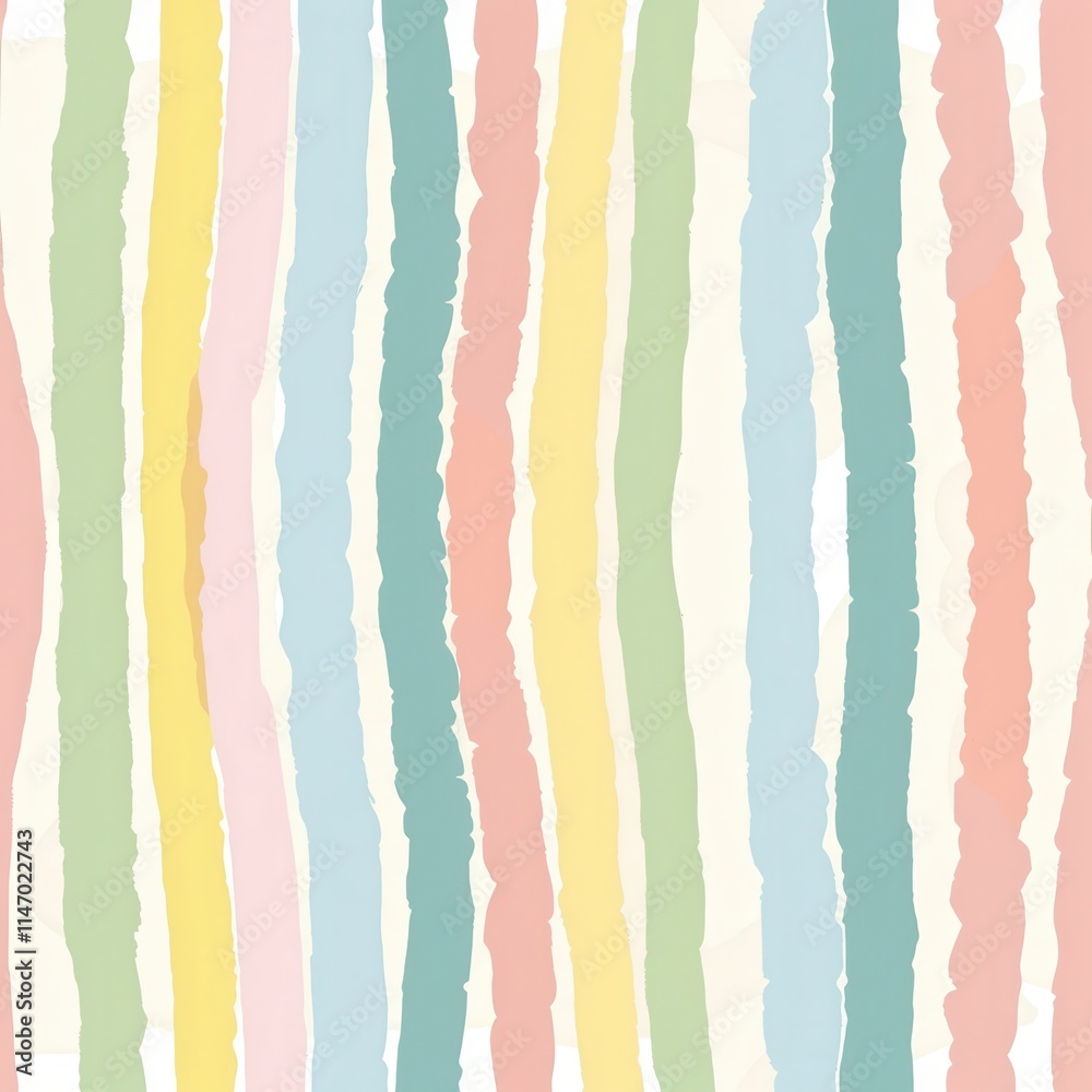 Poster colorful striped pattern featuring pastel hues in a wavy design suitable for various applications. g