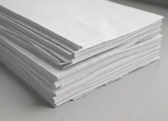 Stack of lined notebook paper, showing edges and corners, varying shades of white,  planning,  lined pages,  notebooks