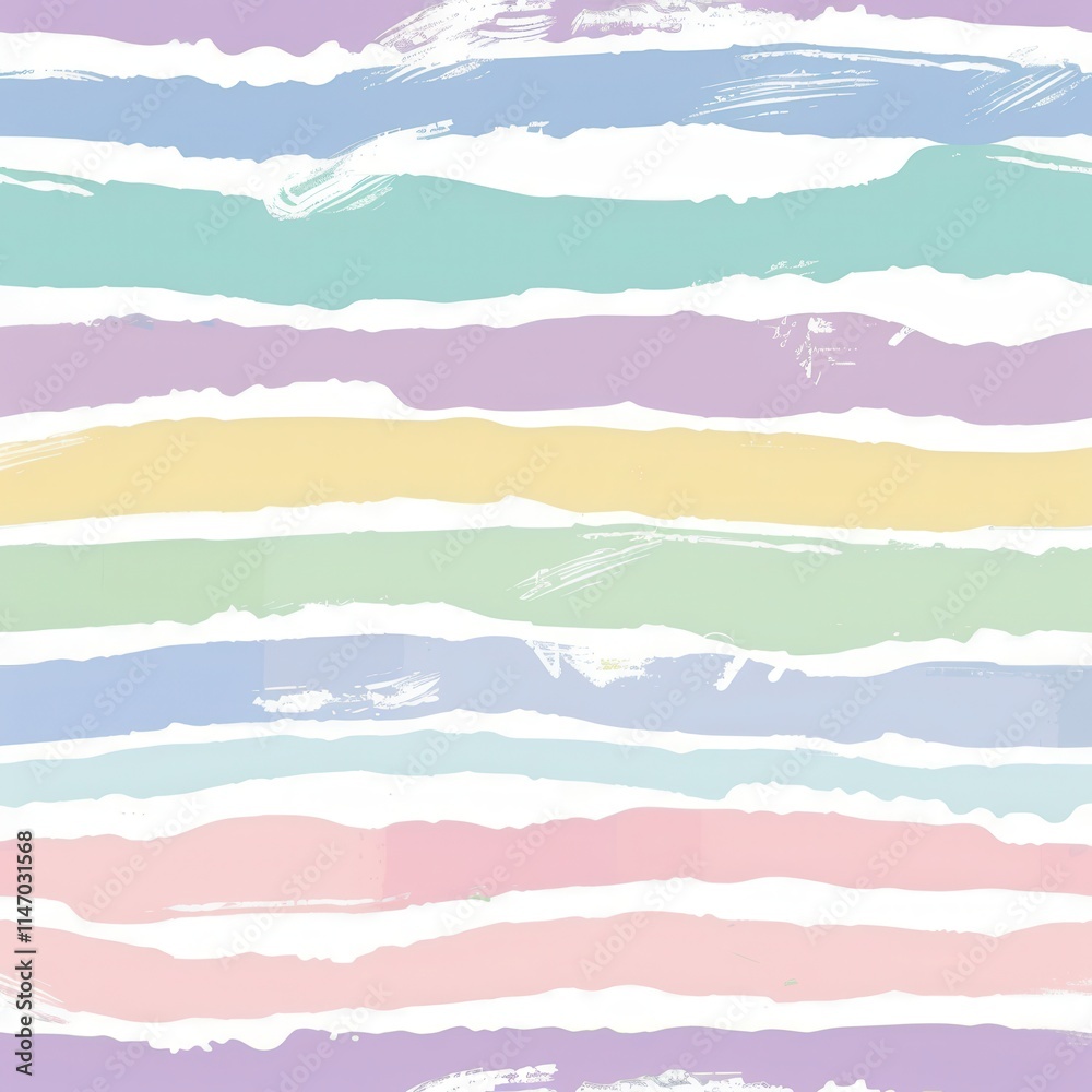 Aufkleber colorful striped pattern in pastel shades on a light background suitable for modern decor and design