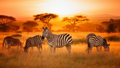 Obraz premium zebras in continent