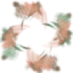 An abstract transparent psychedelic burst vignette design element overlay.