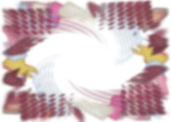 An abstract transparent psychedelic burst vignette design element overlay.