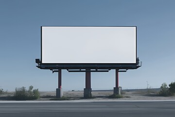 Obraz premium Blank Billboard Stands in Desolate Landscape