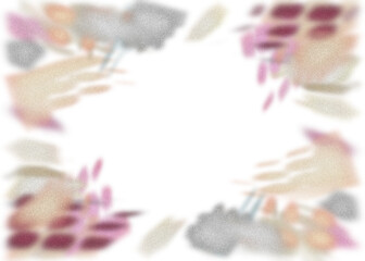 An abstract transparent psychedelic burst vignette design element overlay.