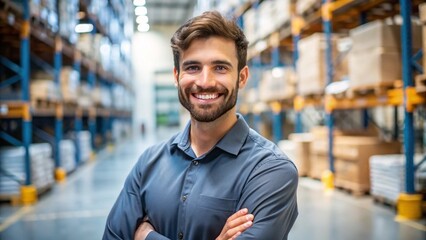 Fototapeta premium male employee smiling 