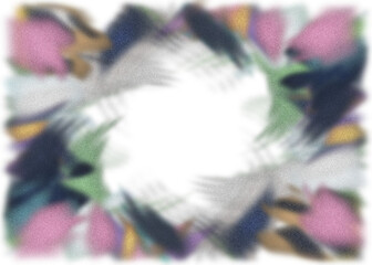 Obraz premium An abstract transparent psychedelic burst vignette design element overlay.