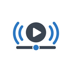Streaming Play Signal Icon