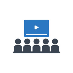 Group Video Presentation Icon