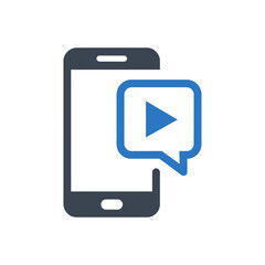 Mobile Video Chat Icon