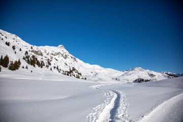 Obraz premium Bettmeralp is a charming mountain village located in the canton of Valais in Switzerland.