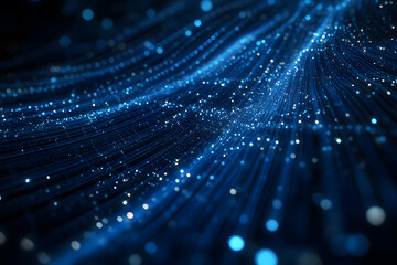 A vibrant digital visualization of financial stock market data featuring glowing graphs, charts, and analytical indicators. Perfect for illustrating financial analytics, investments, and market trends