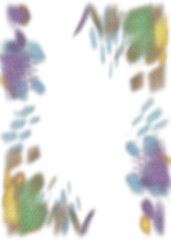 An abstract transparent psychedelic burst vignette design element overlay.