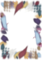 An abstract transparent psychedelic burst vignette design element overlay.