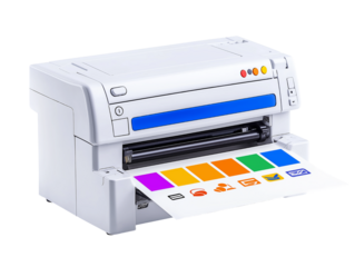 digital press isolated on white